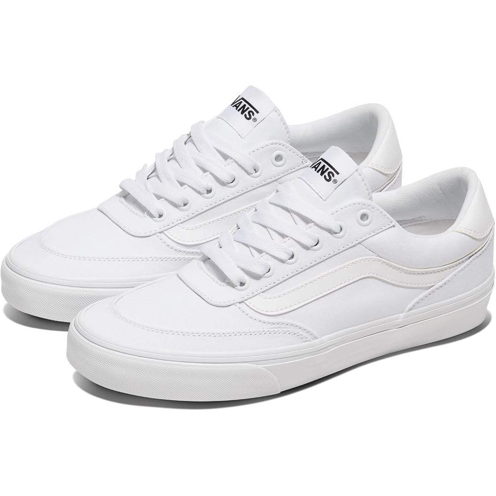 Vans Brooklyn Ls Canvas White White Sneakers VN000D7UWWW Womens 7.5